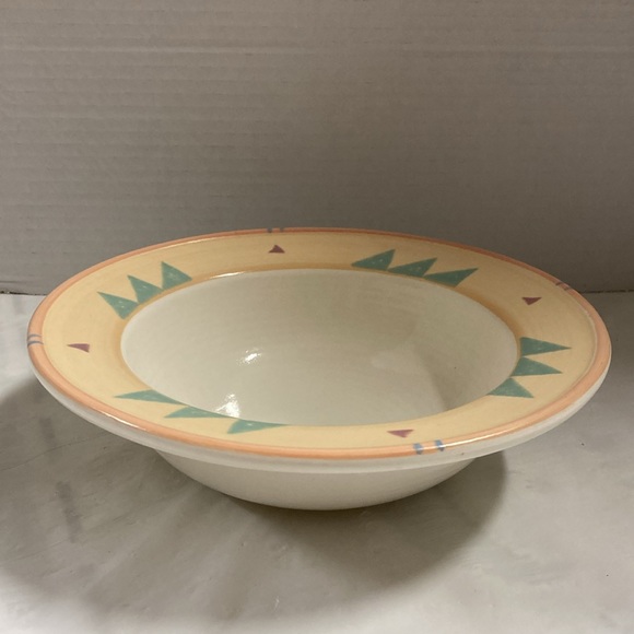 Taos Treasure Craft Cereal Soup Bowl Southwestern Print USA Discontinued Design - Picture 2 of 6